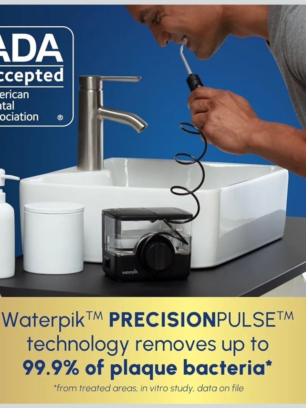 Waterpik ION Professional WF-12 Water Flosser Black Rechargeable 7 Tips - Picture 3 of 6